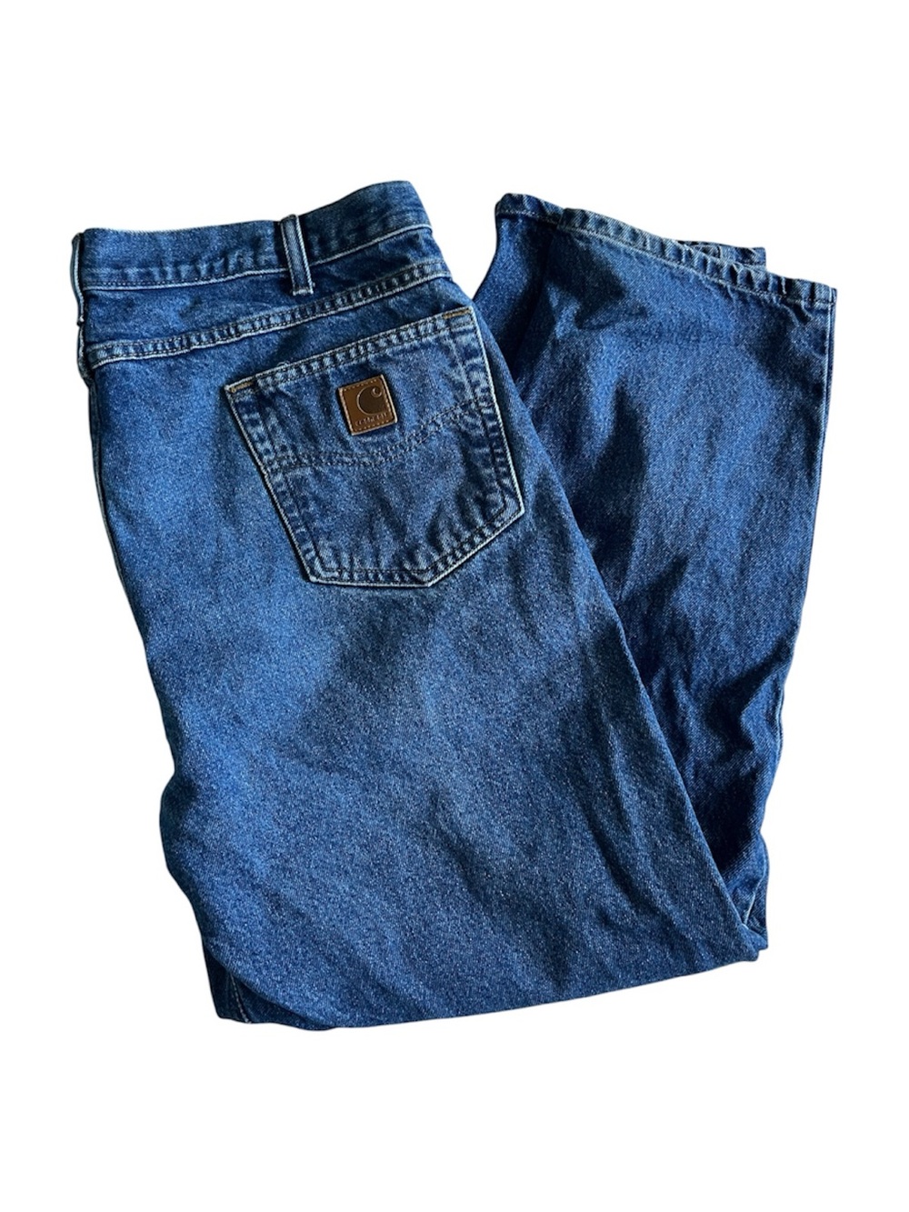 Carhartt Jeans Mens‎ 40x30 (38x28) Blue Relaxed Fit B17 DST Straight Leg Denim